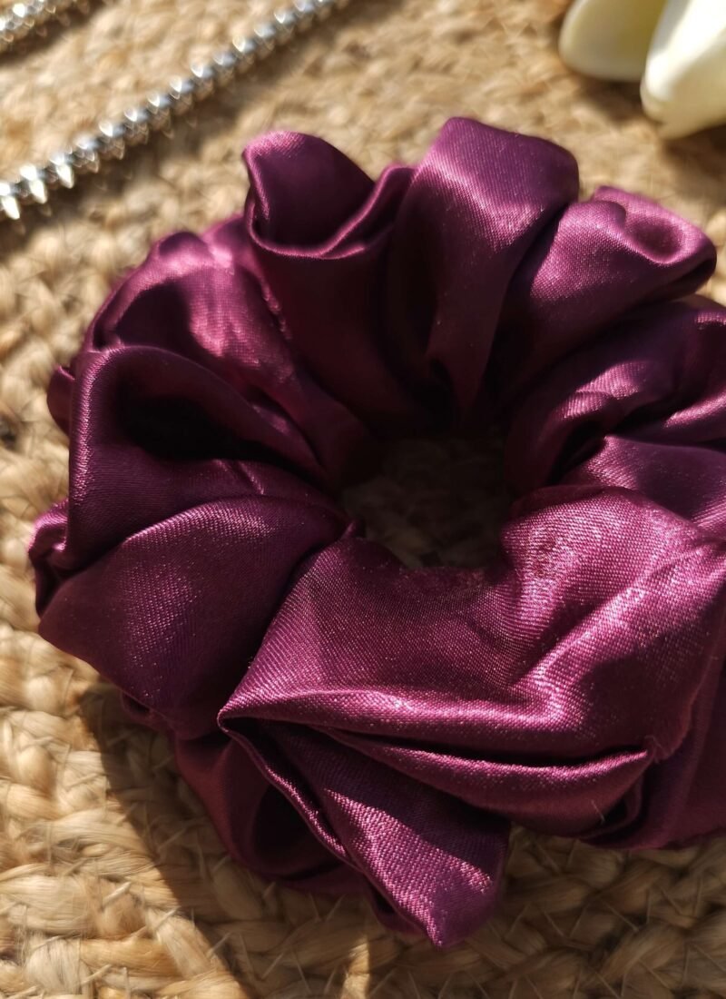 maroon hair scrunchies scaled