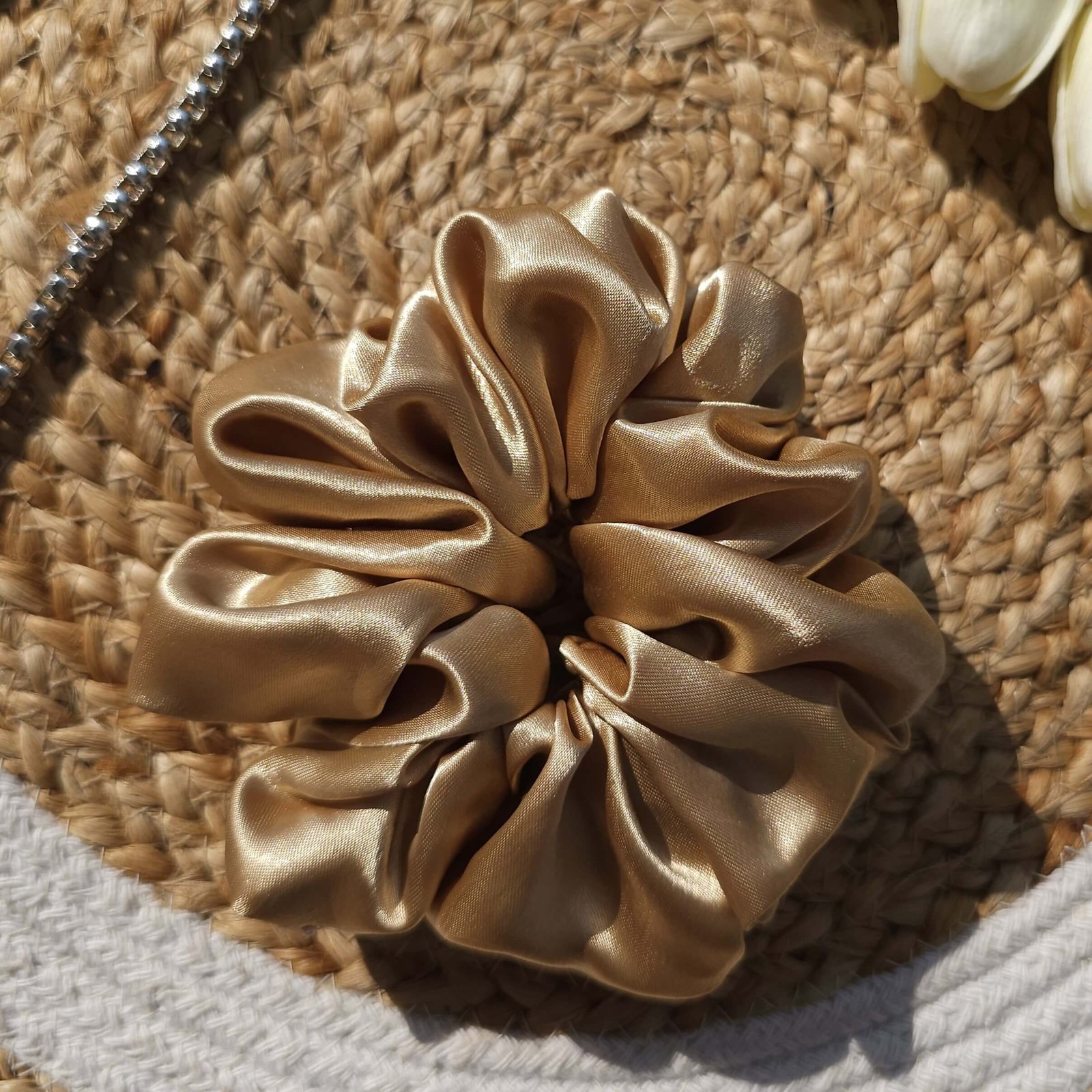 vanilla-hair-scrunchies trendy and cute collection of satin scrunchies