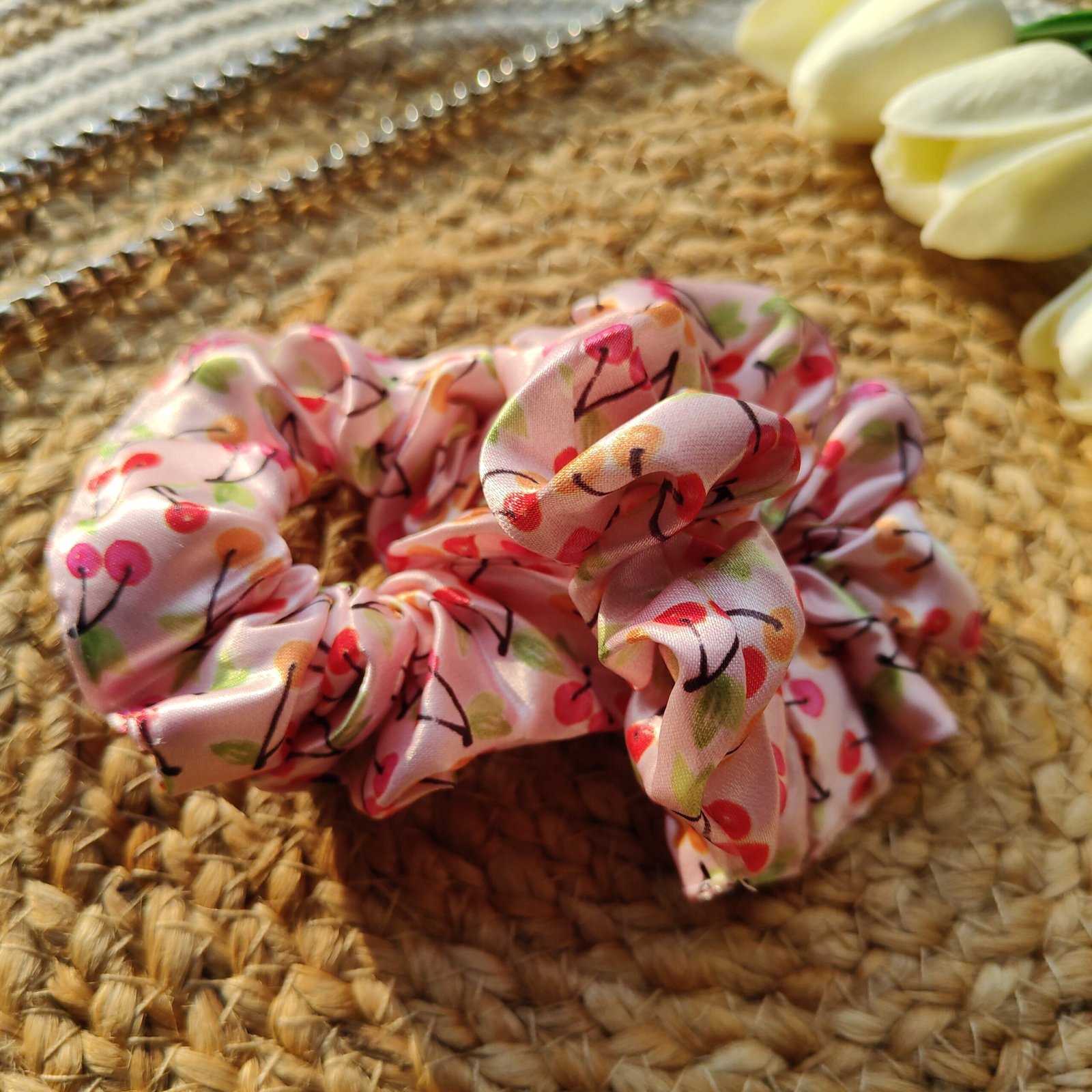 Fruit Scrunchie Printed satin scrunchie