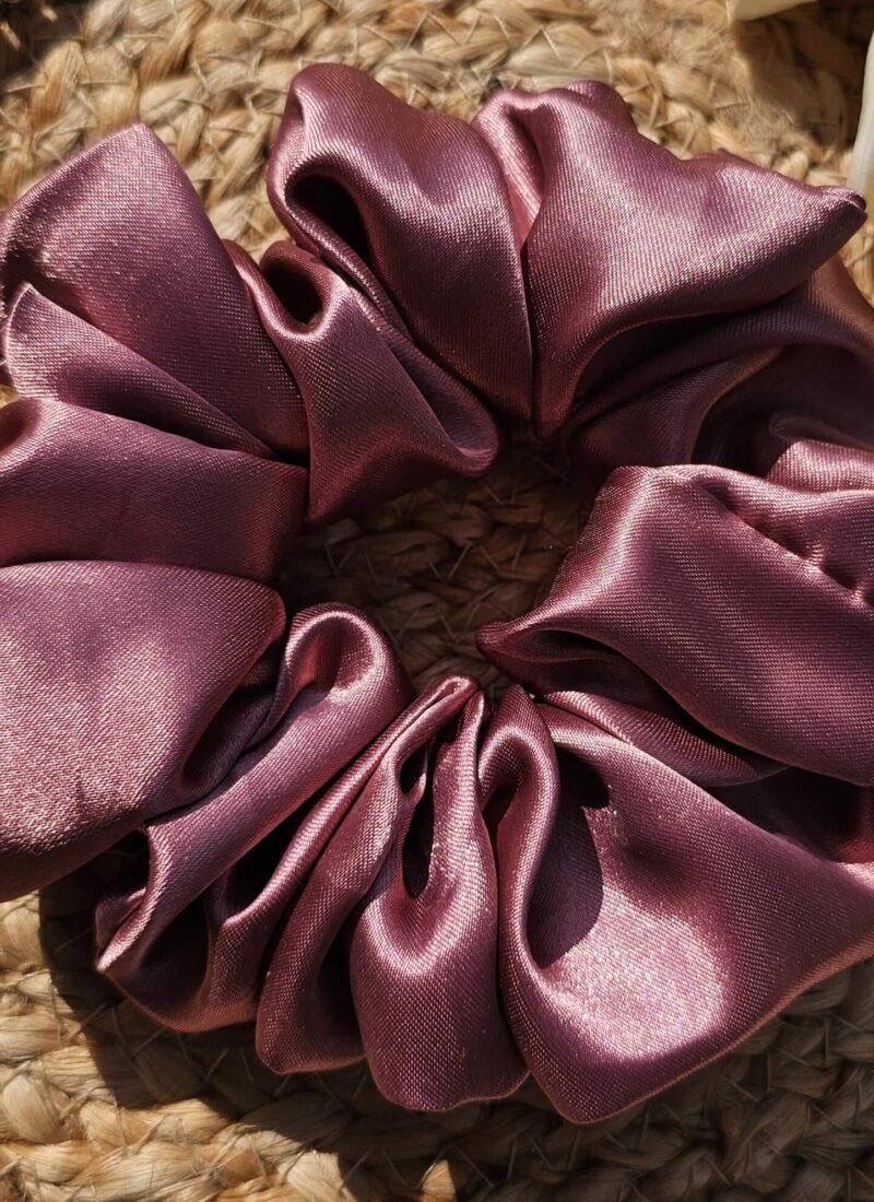 latte hair scrunchie