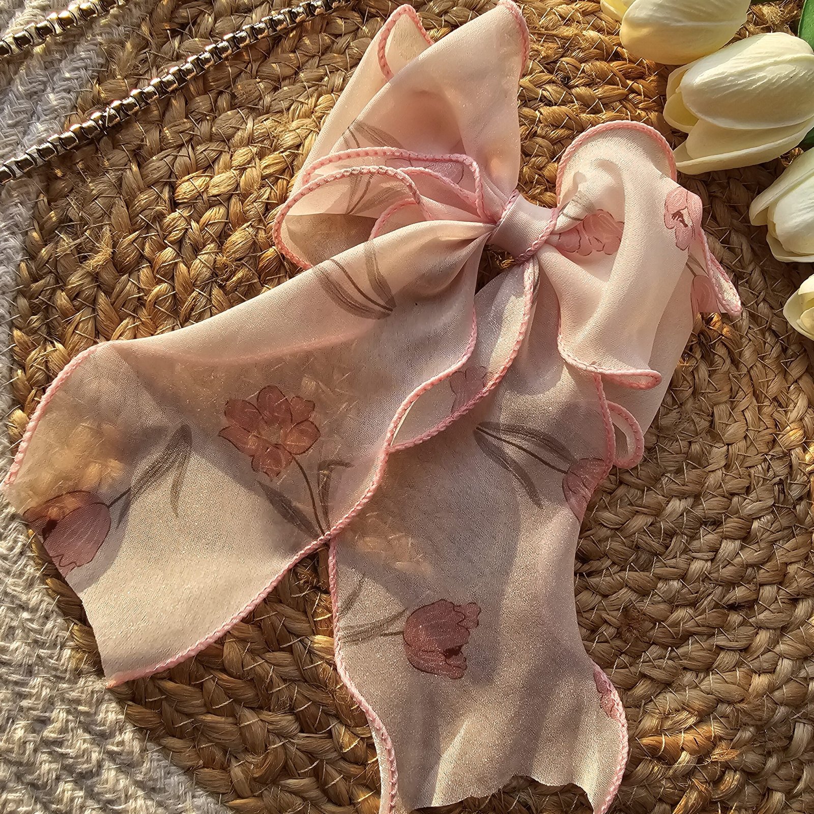 light_pink_hair_bows Light Pink Hair Bow - Image 1