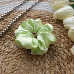 Nyanza Green Satin Scrunchie - Image 2