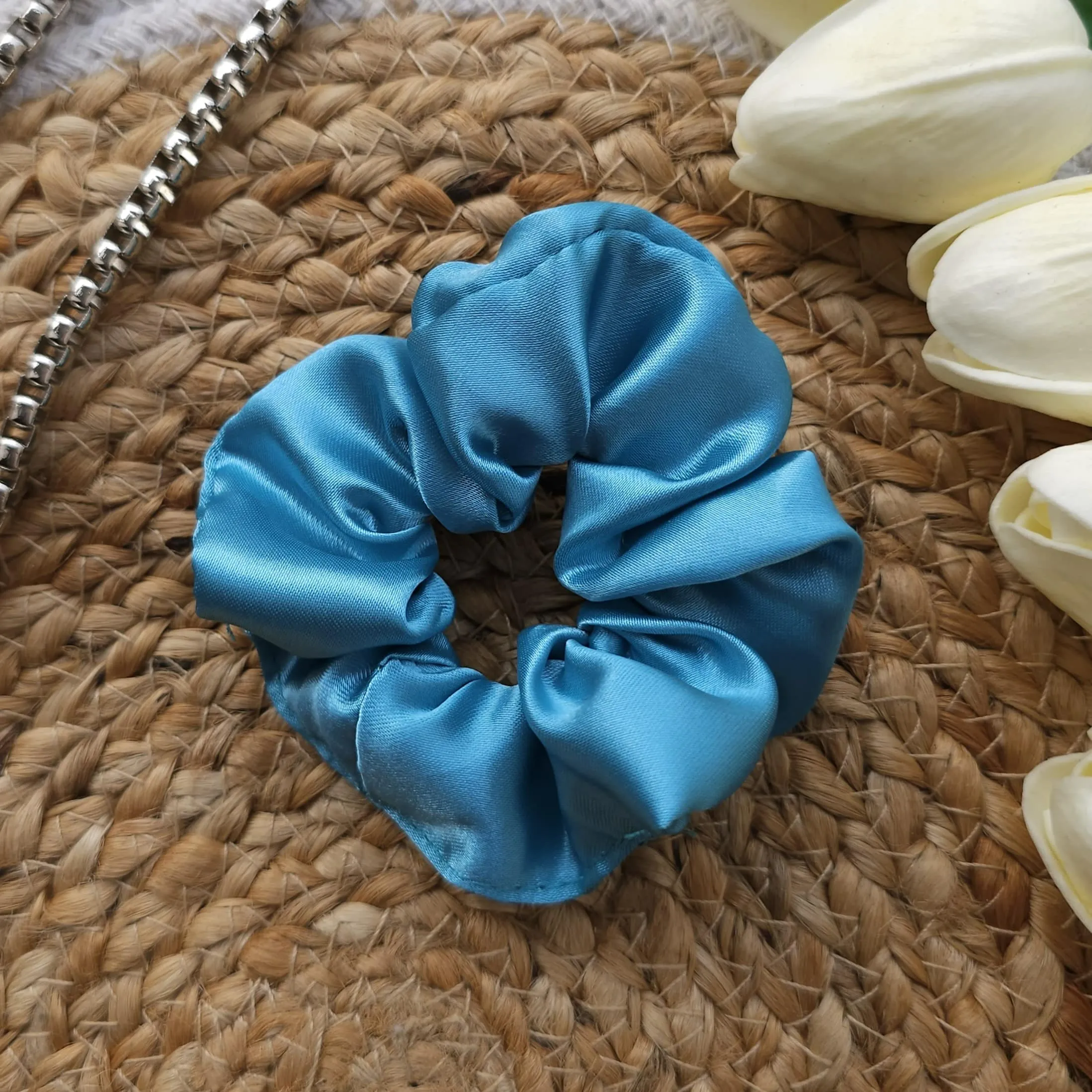 buy-best-cheap-price-blue-scrunchie Scrunchies for all hair types online - The Stylish Gem