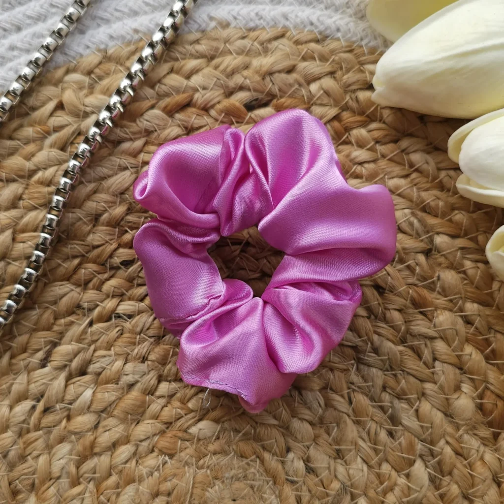 purple pink scrunchie