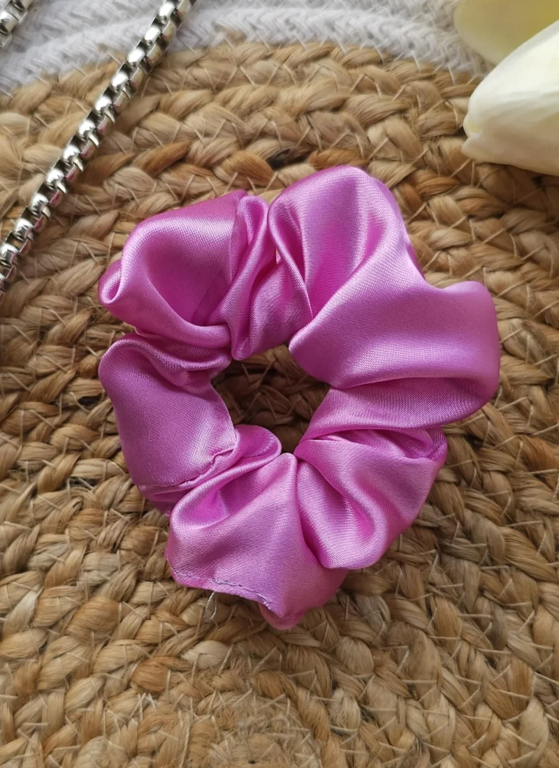 purple pink scrunchie