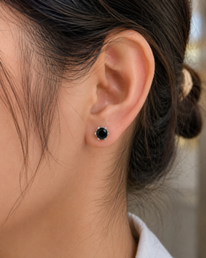 Crystal Black Stone Studs - Image 2