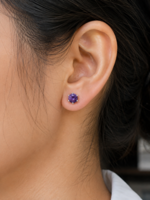 Crystal Purple Studs - Image 2