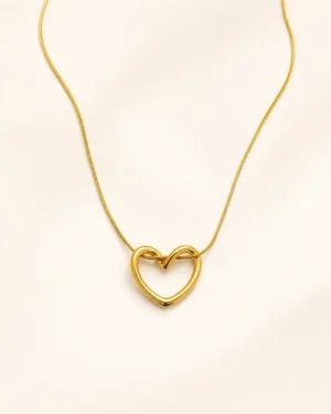 Open Heart Golden Necklace - Image 3