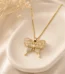 Angel Golden Butterfly Necklace with Crystal Butterfly Pendant in Gold Finish