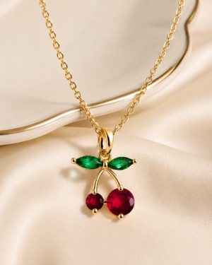 Cherry Blossom Pendant Neckchain - Image 2