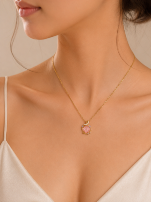 Pink Minimal Pendant Neckchain - Image 2