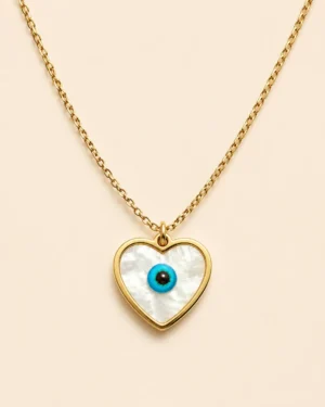 Blue Eye White Heart Neckchain - Image 2