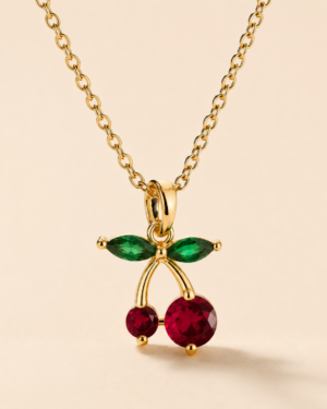 Cherry Blossom Pendant Neckchain - Image 3