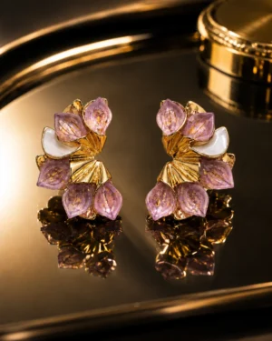 Pink Blossom Statement Earring - Image 3