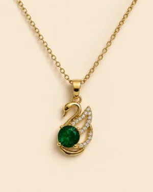 Green Swan Pendant Neckchain - Image 3