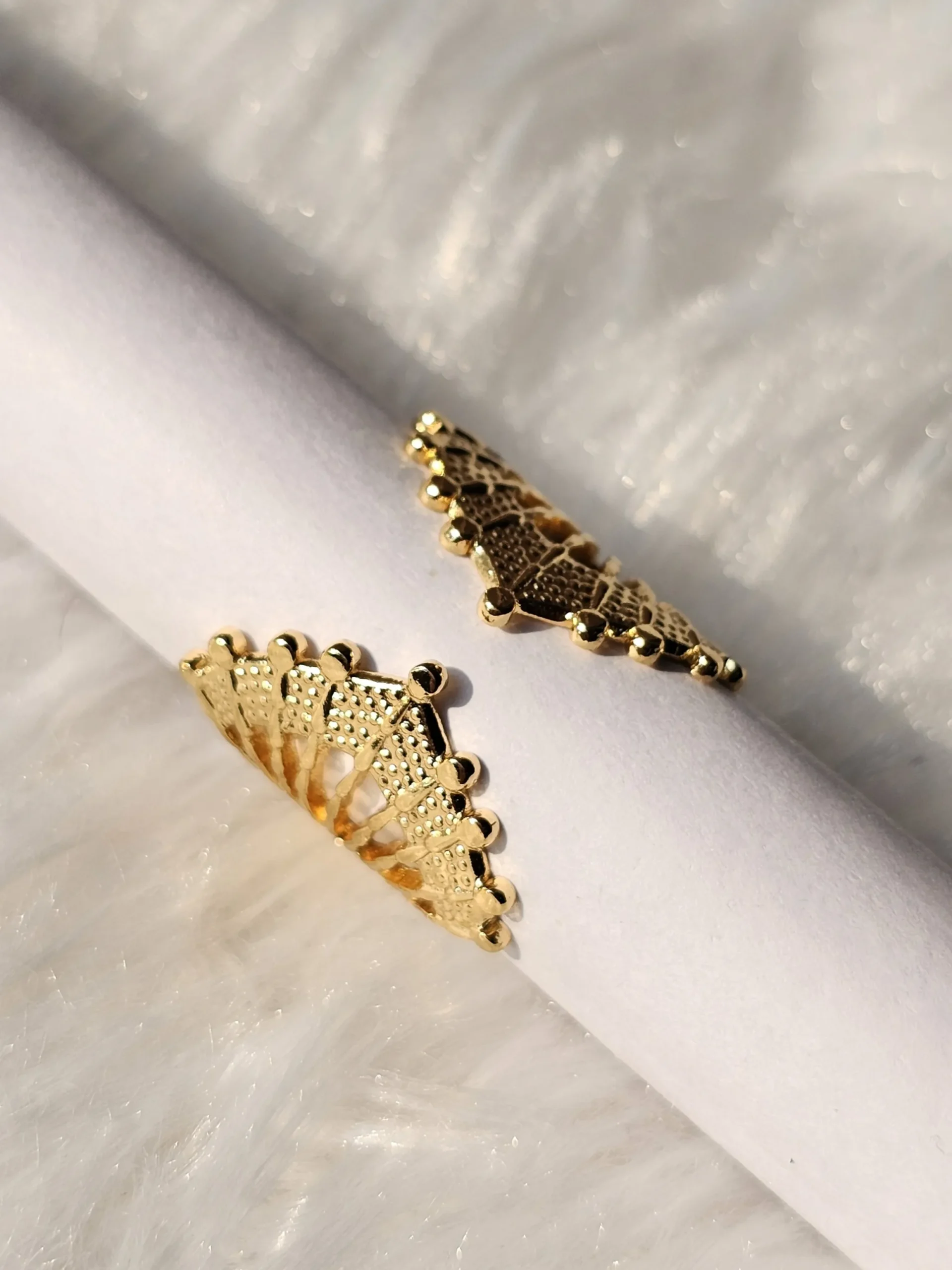 Golden Fan Leaf Openwork Statement Ring Golden fan leaf openwork statement ring